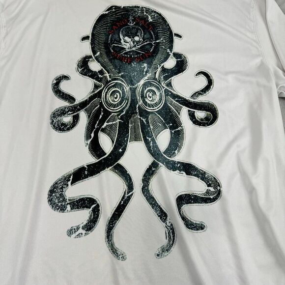 Vapor Shirt Men 3XL White Athleisure Sand Salt Sure Sun Workout Gym Beach Pirate - Picture 3 of 11